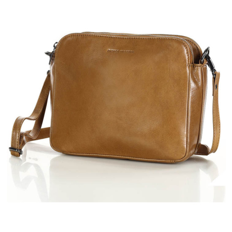 Elegantní dvoukomorová messenger taška z přírodní kůže Marco Mazzini handmade