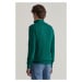 SVETR GANT COTTON PIQUE HALFZIP DEEP FOREST GREEN