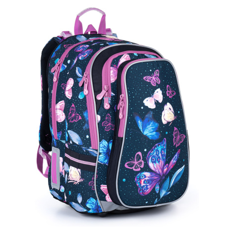 Školní batoh s motýlky Topgal LYNN 21007,Školní batoh s motýlky Topgal LYNN 21007