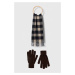 Šátek a rukavice Barbour Tartan Scarf & Glove Gift Set hnědá barva, MGS0018