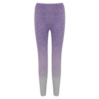 Tombo Dámské bezešvé legíny TL300 Purple - Light Grey Marl