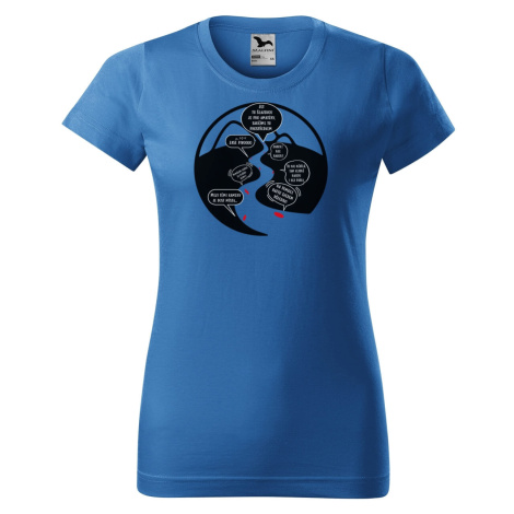 DOBRÝ TRIKO Vtipné dámské vodácké tričko NA ŘECE Barva: Azurová modrá