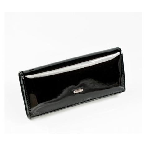 Matná dámská peněženka Alexie, černý lak Lorenti