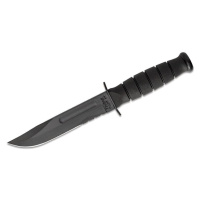 Nůž s pevnou čepelí Short KA-BAR®, kombinované ostří – Černá čepel, Černá