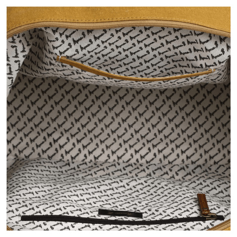 Bagind Kerala - unisex látková cestovní taška žlutá, ruční výroba, český design