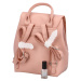 Dámský koženkový batůžek s proplétáním Santorin, růžová