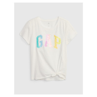 Bílé holčičí tričko s logem GAP