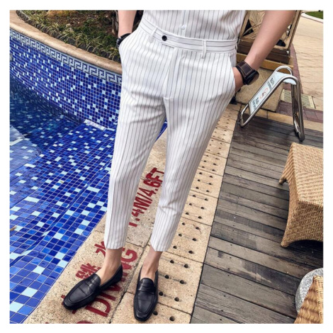 Pruhované pánské kalhoty námořní styl na léto JFC FASHION