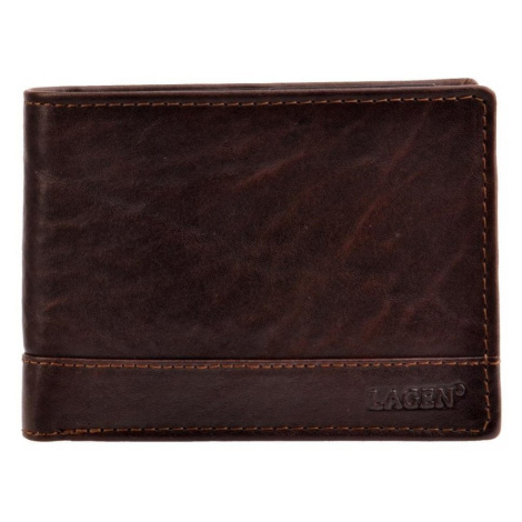 Lagen Pánská kožená peněženka LM-264665/T RFID tm. hnědá