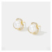 JAY Náušnice s perlou a zirkony Serena JAY-0022-ZY001020 Zlatá Bílá