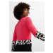 Bonprix BODYFLIRT pletené šaty se vzorem Barva: Růžová, Mezinárodní