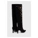Semišové boty Pinko Lehar dámské, černá barva, na podpatku, 102027 A18V Z99