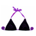 Fialovo-černé trojúhelníkové plavky s luxusní síťovinou RELLECIGA | vrchní díl | OUTLET