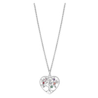 Lotus Silver Krásný stříbrný náhrdelník Strom života s barevnými zirkony LP3199-1/1 (řetízek, př