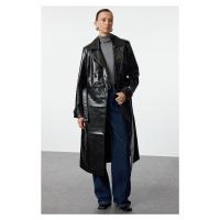 Trendyol Black Regular Belted Trench Coat