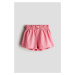 H & M - Cotton paper bag shorts - růžová
