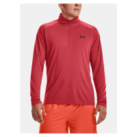 Pánské tričko Under Armour UA Tech 2.0 1/2 Zip-RED