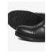 Černé pánské kožené zimní kotníkové boty Jack & Jones Shaun