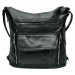 Praktický černý kabelko-batoh 2v1 s kapsami