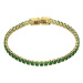 Marc Malone Tenisový pozlacený náramek Tessa Green Bracelet MCB23055G