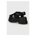 Sandály Buffalo Aspha Snd dámské, černá barva, na platformě, 1601258.BLK