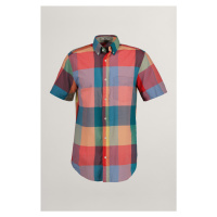 KOŠILE GANT REG INDIAN MADRAS SS SHIRT oranžová