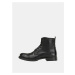 Černé pánské kožené kotníkové boty Jack & Jones Russel