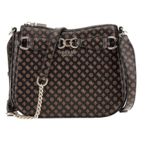 Guess ARLENA LOGO CROSSBODY HOBO Hnědá