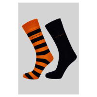 PONOŽKY GANT BARSTRIPE AND SOLID SOCKS 2-PACK oranžová