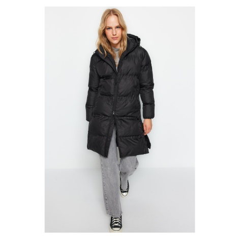 Trendyol Black Hooded Water Repellent Long Puffer Jacket