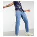 ASOS DESIGN classic rigid jeans in mid wash blue