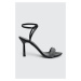 Kožené sandály HUGO Katniss Sandal 90 černá barva, 50504516