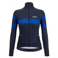 SANTINI Cyklistický dres s dlouhým rukávem zimní - CORAL BENGAL LADY - modrá
