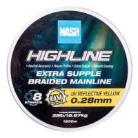 Nash splétaná šňůra highline extra supple braid uv yellow 1200 m - 0,28 mm 15,87 kg