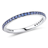 Minimalistický prsten ze stříbra zdobený barevnými kamínky