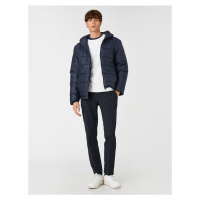 Koton Basic Down Jacket with a Hooded Pocket Detailed Zipper.