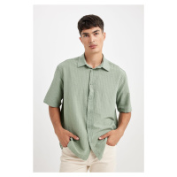 DEFACTO Relax Fit Cotton Short Sleeve Shirt