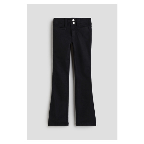 H & M - Keprové kalhoty Bootcut Leg - černá H&M