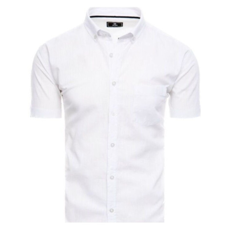D Street Pánská košile s krátkým rukávem Burdit bílá Bílá