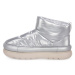 UGG CLASSIC MAXI MINI METALLIC SILVER Šedá