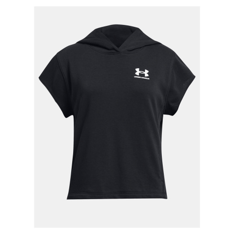 Černá sportovní mikina Under Armour UA G Rival Try SS Cut Hdy