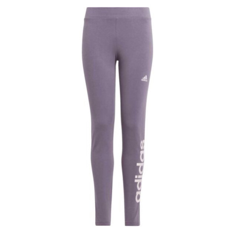 adidas LINEAR LEGGINGS Dívčí legíny, vínová, velikost