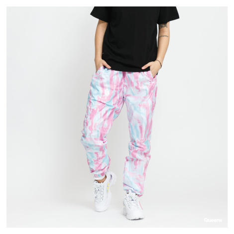 Urban Classics Ladies Tie Dye Track Pants růžové / světle modré