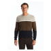 LC Waikiki Crew Neck Long Sleeve Color Block Men's Knitwear Sweater