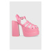 Kožené sandály Steve Madden Carlita růžová barva, SM11002385