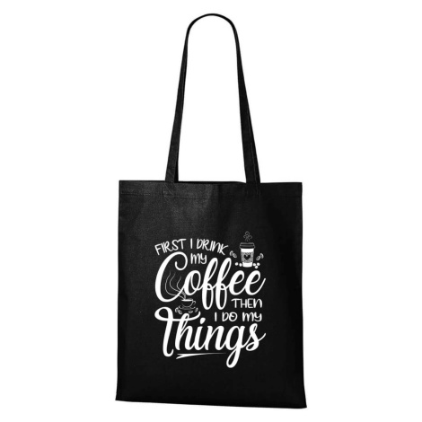 DOBRÝ TRIKO Bavlněná taška s potiskem Coffee Barva: Černá