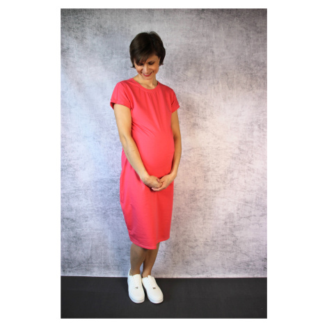 Těhotenské a normální šaty Monika Oriclo korálové