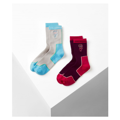 Ponožky karl lagerfeld ikonik biarritz sock 2pak různobarevná