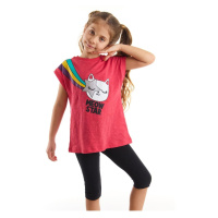 mshb&g Star Cat Girl Child T-shirt Black Tights Set