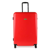 United Colors of Benetton Skořepinový cestovní kufr Cocoon L 96,5 l – červený